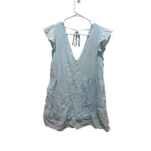 Abercrombie and Fitch Blue Linen Sundress Size Medium Tall